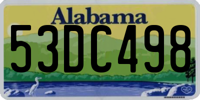 AL license plate 53DC498