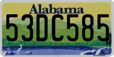 AL license plate 53DC585
