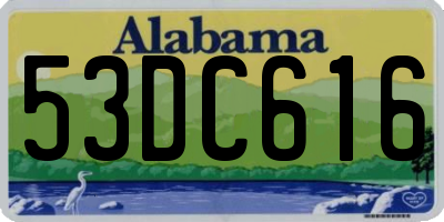 AL license plate 53DC616