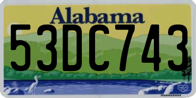 AL license plate 53DC743