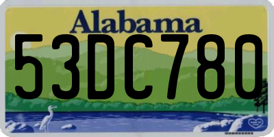 AL license plate 53DC780