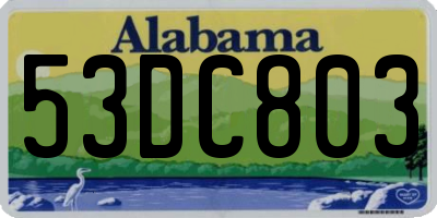 AL license plate 53DC803