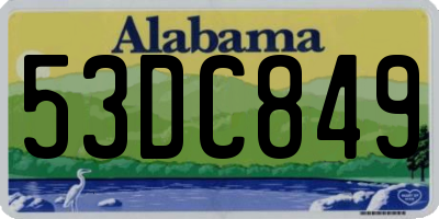 AL license plate 53DC849