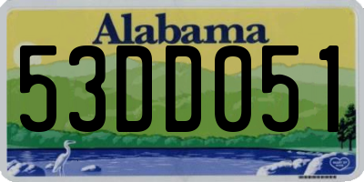 AL license plate 53DD051