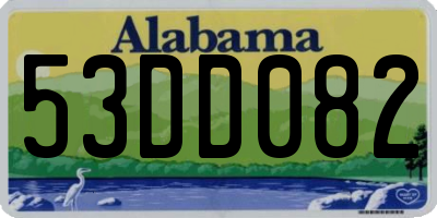AL license plate 53DD082