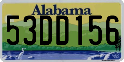 AL license plate 53DD156