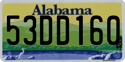 AL license plate 53DD160