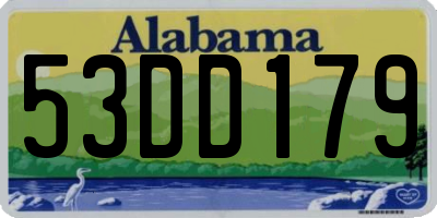 AL license plate 53DD179