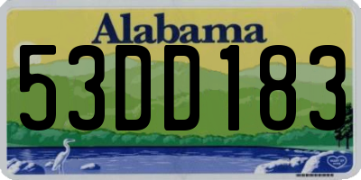 AL license plate 53DD183