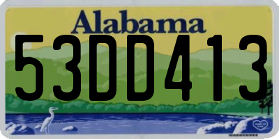 AL license plate 53DD413