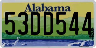 AL license plate 53DD544