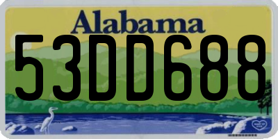 AL license plate 53DD688