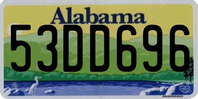 AL license plate 53DD696