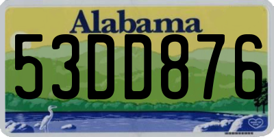 AL license plate 53DD876