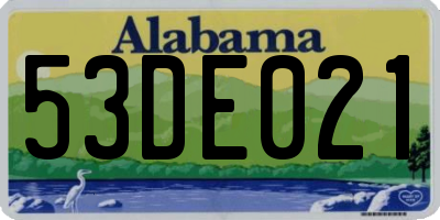 AL license plate 53DE021