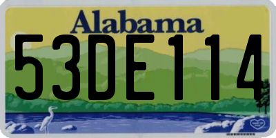 AL license plate 53DE114