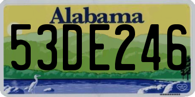 AL license plate 53DE246