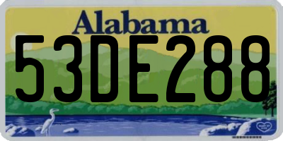 AL license plate 53DE288
