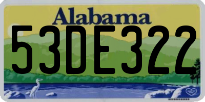 AL license plate 53DE322