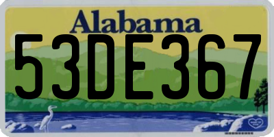 AL license plate 53DE367