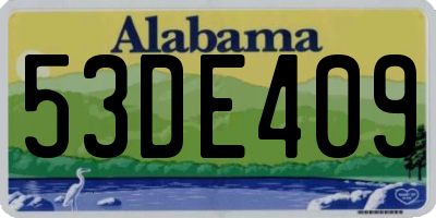 AL license plate 53DE409