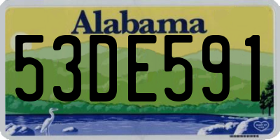 AL license plate 53DE591