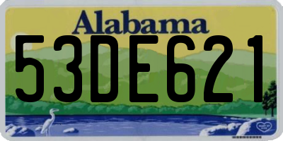 AL license plate 53DE621
