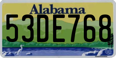 AL license plate 53DE768