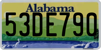 AL license plate 53DE790