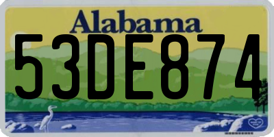 AL license plate 53DE874