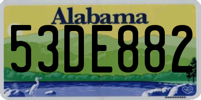 AL license plate 53DE882