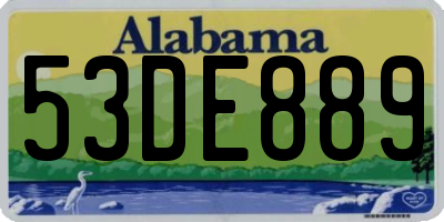AL license plate 53DE889