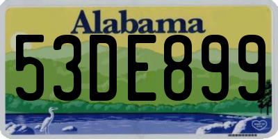 AL license plate 53DE899