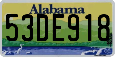 AL license plate 53DE918