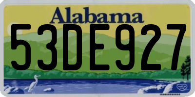 AL license plate 53DE927