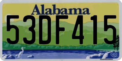 AL license plate 53DF415