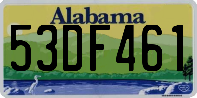 AL license plate 53DF461