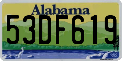 AL license plate 53DF619
