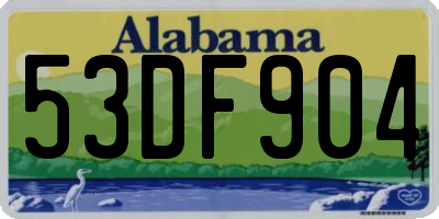 AL license plate 53DF904