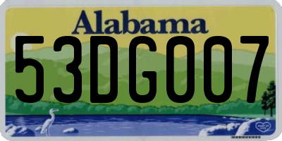 AL license plate 53DG007