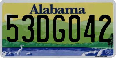 AL license plate 53DG042