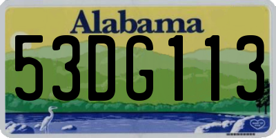 AL license plate 53DG113