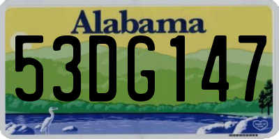 AL license plate 53DG147