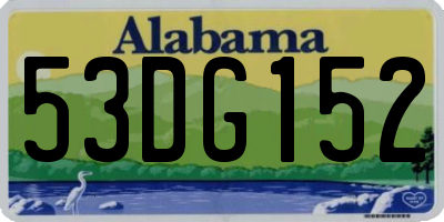 AL license plate 53DG152