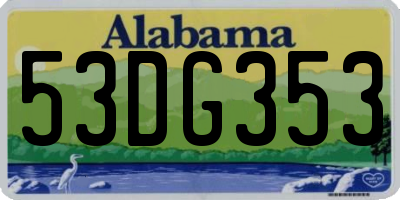 AL license plate 53DG353