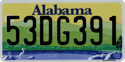 AL license plate 53DG391