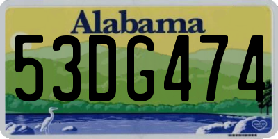 AL license plate 53DG474