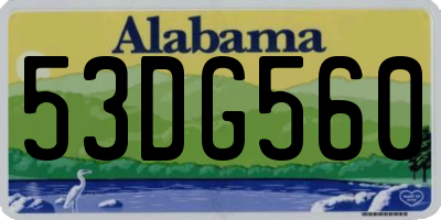 AL license plate 53DG560