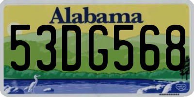 AL license plate 53DG568