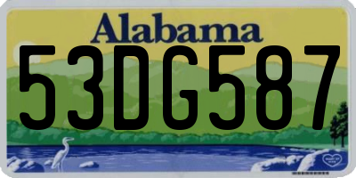 AL license plate 53DG587